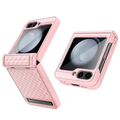 For Samsung Galaxy Z Flip6 5G Case Hinge Protection Kickstand Hard PC Phone Cover with Screen Film