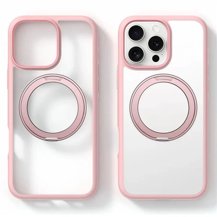 TORRAS Ostand R Fusion For iPhone 16 Pro Max Case 360 Degree Rotating Kickstand TPU+PC Phone Cover Compatible with MagSafe