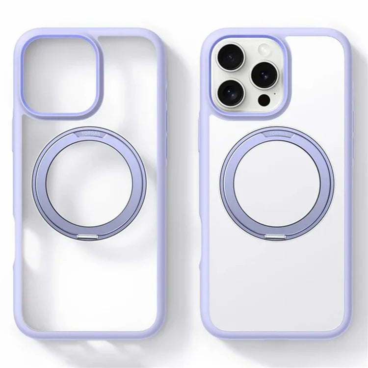 TORRAS Ostand R Fusion For iPhone 16 Pro Max Case 360 Degree Rotating Kickstand TPU+PC Phone Cover Compatible with MagSafe