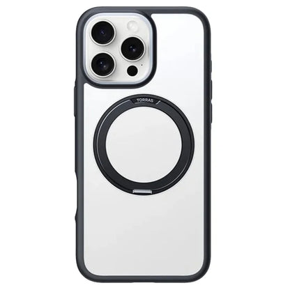 TORRAS Ostand R Fusion For iPhone 16 Pro Max Case 360 Degree Rotating Kickstand TPU+PC Phone Cover Compatible with MagSafe