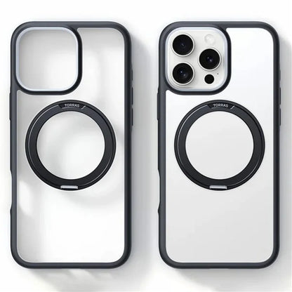 TORRAS Ostand R Fusion For iPhone 16 Pro Max Case 360 Degree Rotating Kickstand TPU+PC Phone Cover Compatible with MagSafe