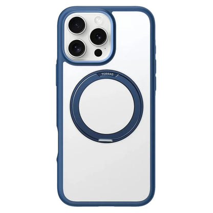 TORRAS Ostand R Fusion For iPhone 16 Pro Max Case 360 Degree Rotating Kickstand TPU+PC Phone Cover Compatible with MagSafe