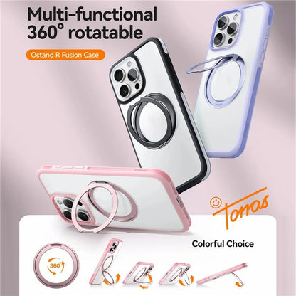 TORRAS Ostand R Fusion For iPhone 16 Pro Max Case 360 Degree Rotating Kickstand TPU+PC Phone Cover Compatible with MagSafe