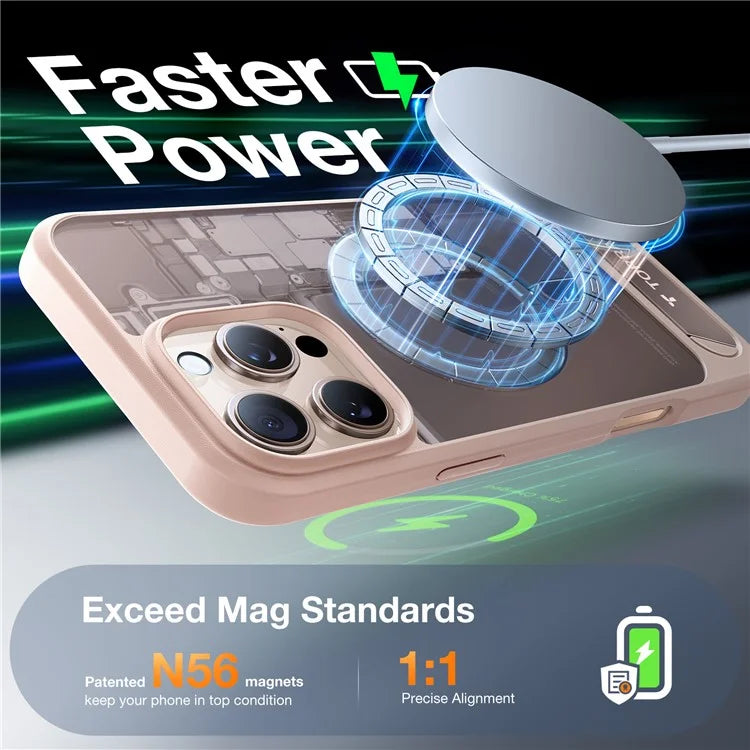 TORRAS For iPhone 16 Pro Max Case Kickstand TPU+PC Phone Cover Compatible with MagSafe