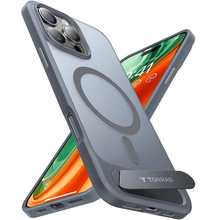 TORRAS For iPhone 16 Pro Max Case Kickstand TPU+PC Phone Cover Compatible with MagSafe