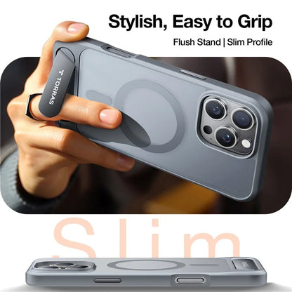 TORRAS For iPhone 16 Pro Max Case Kickstand TPU+PC Phone Cover Compatible with MagSafe