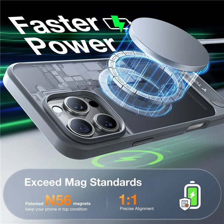 TORRAS For iPhone 16 Pro Max Case Kickstand TPU+PC Phone Cover Compatible with MagSafe