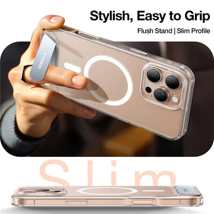 TORRAS For iPhone 16 Pro Max Case Kickstand TPU+PC Phone Cover Compatible with MagSafe