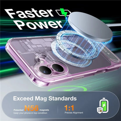 TORRAS For iPhone 16 Case Kickstand TPU+PC Phone Cover Compatible with MagSafe