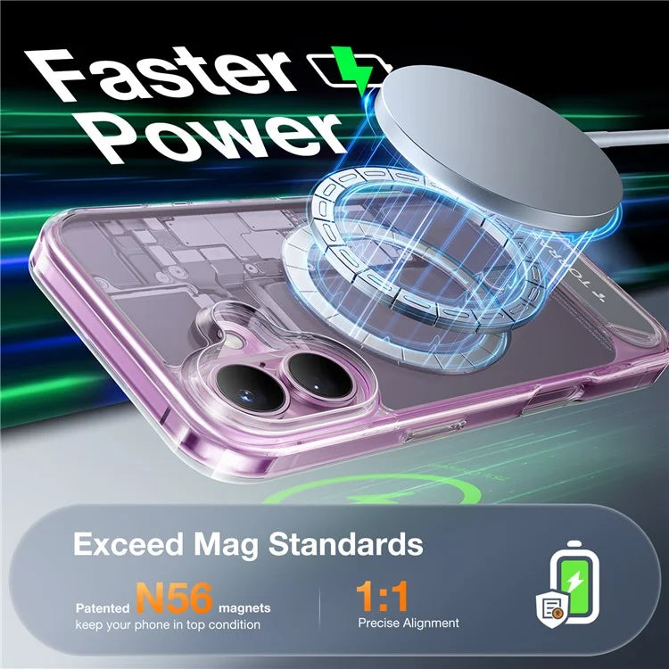 TORRAS For iPhone 16 Plus Case Kickstand TPU+PC Phone Cover Compatible with MagSafe