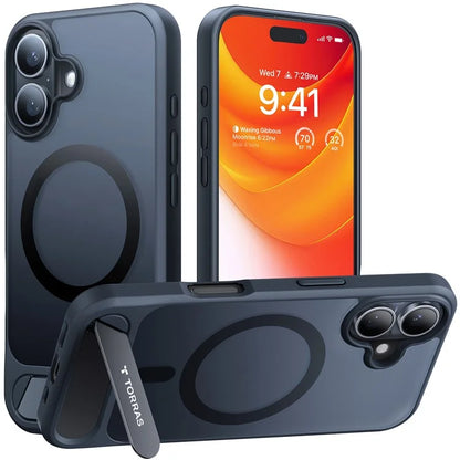 TORRAS For iPhone 16 Plus Case Kickstand TPU+PC Phone Cover Compatible with MagSafe