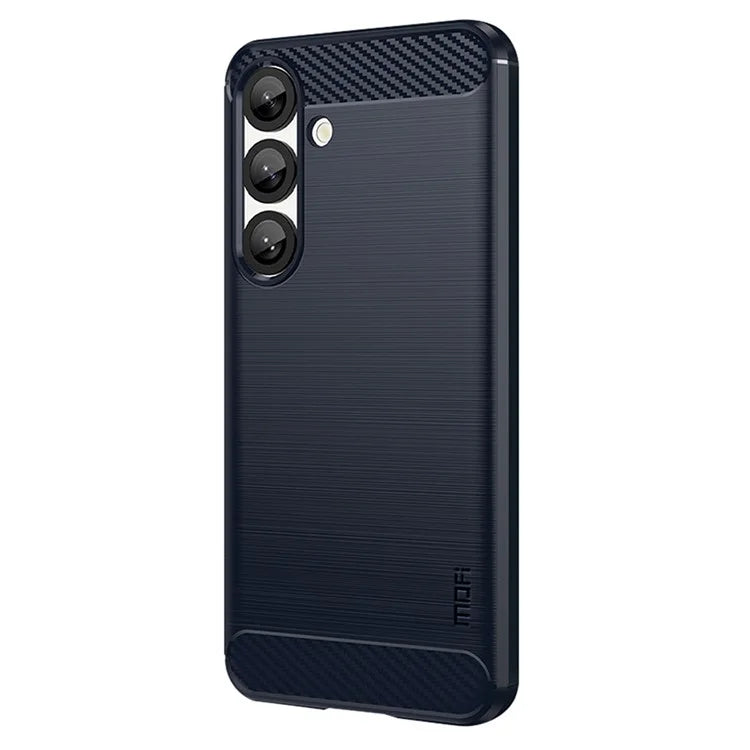 MOFI JK TPU Series-1 For Samsung Galaxy S25 Case Carbon Fiber Texture TPU Soft Phone Cover