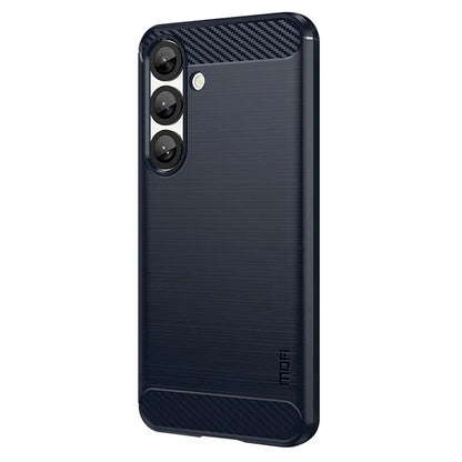 MOFI JK TPU Series-1 For Samsung Galaxy S25 Case Carbon Fiber Texture TPU Soft Phone Cover