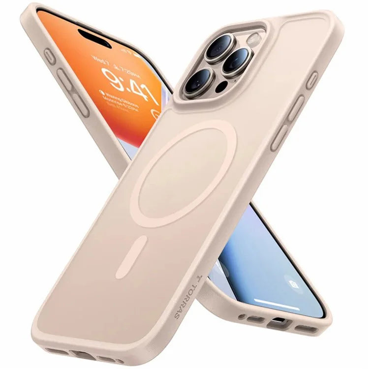 TORRAS For iPhone 16 Pro Case Compatible with MagSafe Skin-Touch Matte PC+TPU Phone Cover