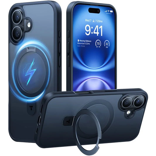 TORRAS Guardian Ostand Series for iPhone 16 Plus Case Compatible with MagSafe Kickstand TPU+PC Phone Cover