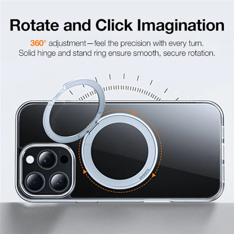 TORRAS Ostand R Series for iPhone 16 Pro Max Case Rotating Kickstand TPU+PC Phone Cover Compatible with MagSafe