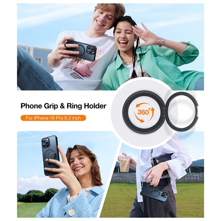 TORRAS Ostand R Series for iPhone 16 Pro Max Case Rotating Kickstand TPU+PC Phone Cover Compatible with MagSafe