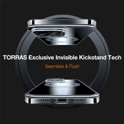 TORRAS Ostand R Series for iPhone 16 Pro Max Case Rotating Kickstand TPU+PC Phone Cover Compatible with MagSafe