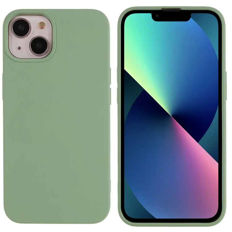 For iPhone 13 6.1 inch Solid Color 2.0mm TPU Case Shockproof Protective Phone Cover