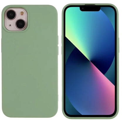 For iPhone 13 6.1 inch Solid Color 2.0mm TPU Case Shockproof Protective Phone Cover