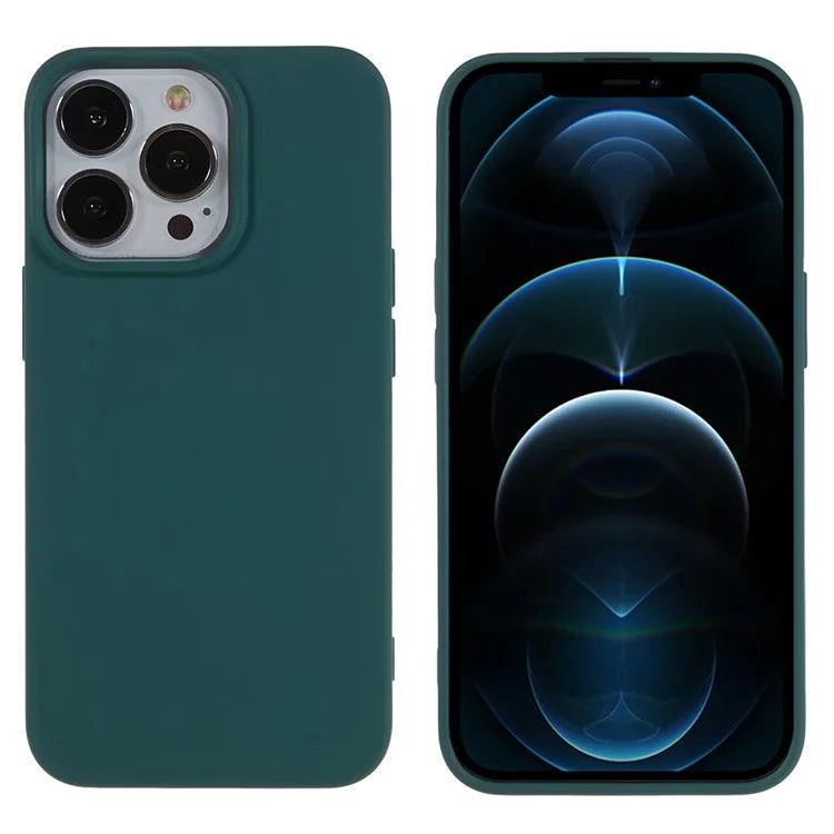 For iPhone 12 / 12 Pro 6.1 inch Solid Color Phone Case Anti-scratch 2.0mm TPU Back Cover