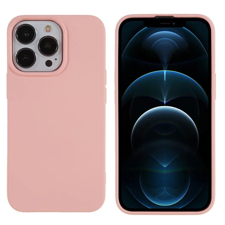 For iPhone 12 / 12 Pro 6.1 inch Solid Color Phone Case Anti-scratch 2.0mm TPU Back Cover
