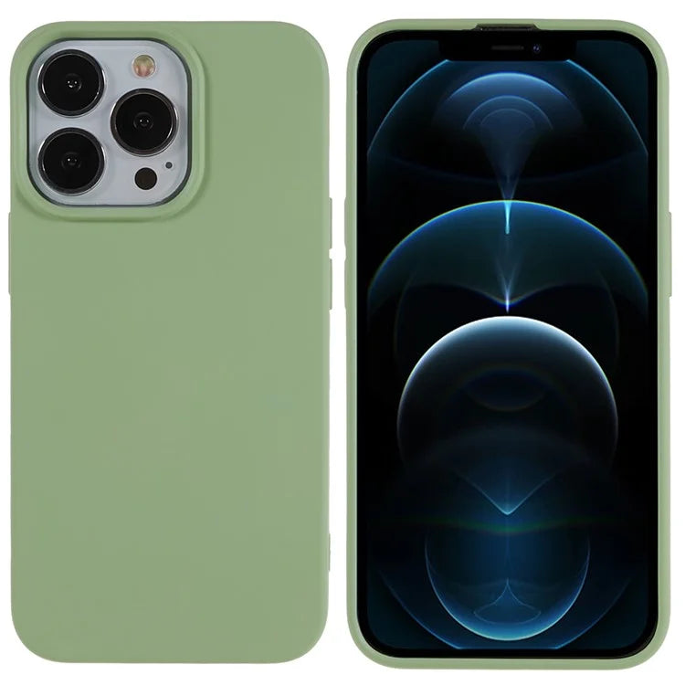For iPhone 12 / 12 Pro 6.1 inch Solid Color Phone Case Anti-scratch 2.0mm TPU Back Cover