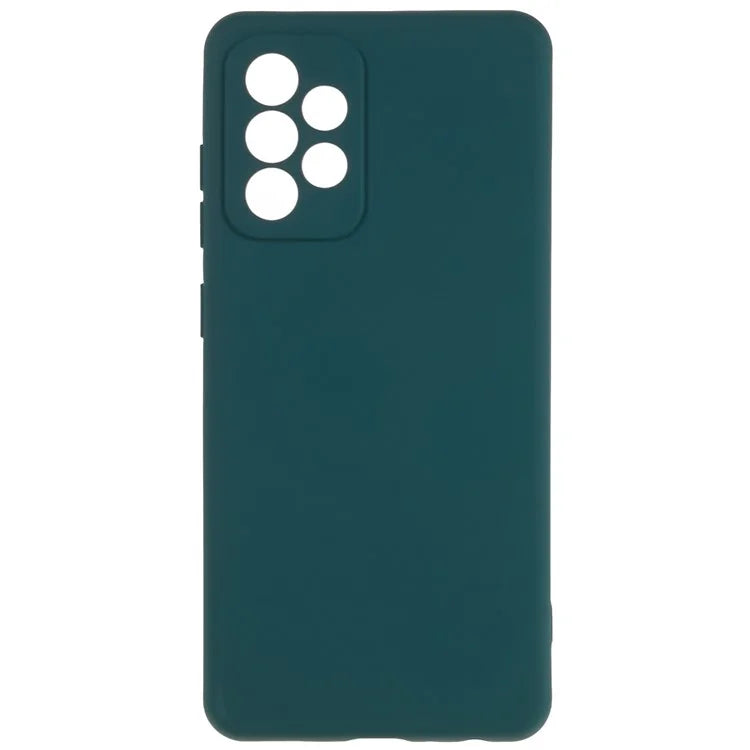 For Samsung Galaxy A73 5G Soft TPU Phone Case 2.0MM Thick Liquid Silicone Texture Feeling Arc Edge Phone Shell