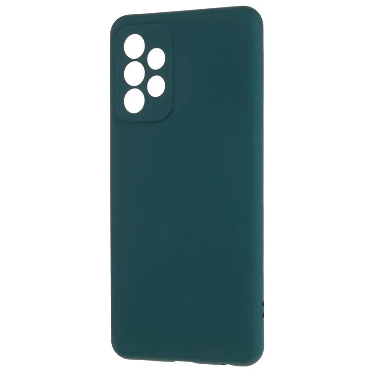 For Samsung Galaxy A73 5G Soft TPU Phone Case 2.0MM Thick Liquid Silicone Texture Feeling Arc Edge Phone Shell
