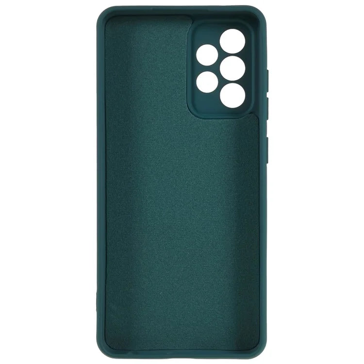For Samsung Galaxy A73 5G Soft TPU Phone Case 2.0MM Thick Liquid Silicone Texture Feeling Arc Edge Phone Shell