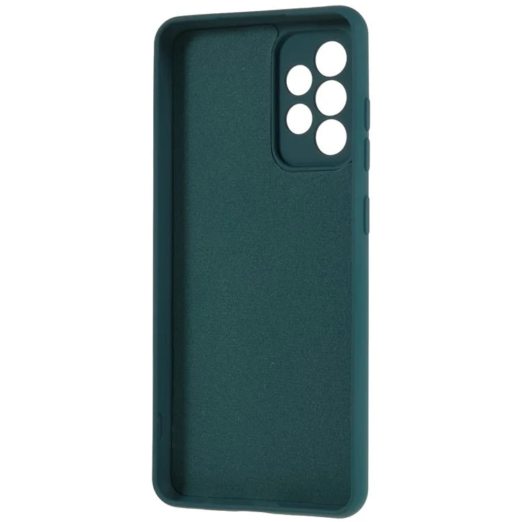 For Samsung Galaxy A73 5G Soft TPU Phone Case 2.0MM Thick Liquid Silicone Texture Feeling Arc Edge Phone Shell