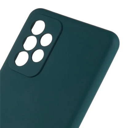 For Samsung Galaxy A73 5G Soft TPU Phone Case 2.0MM Thick Liquid Silicone Texture Feeling Arc Edge Phone Shell