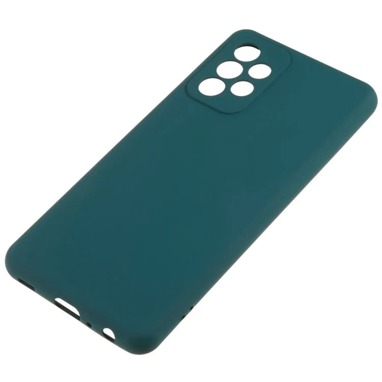 For Samsung Galaxy A73 5G Soft TPU Phone Case 2.0MM Thick Liquid Silicone Texture Feeling Arc Edge Phone Shell