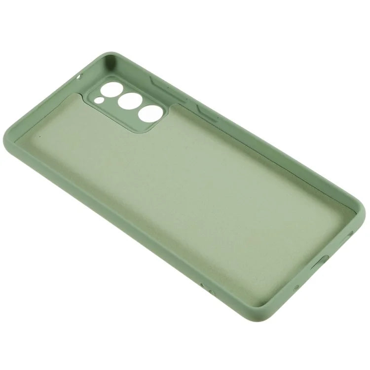 For Samsung Galaxy A03s (166.5 x 75.98 x 9.14mm) Camera Protection TPU Phone Case Liquid Silicone Texture 2.0mm Thick Shock Absorption Cover
