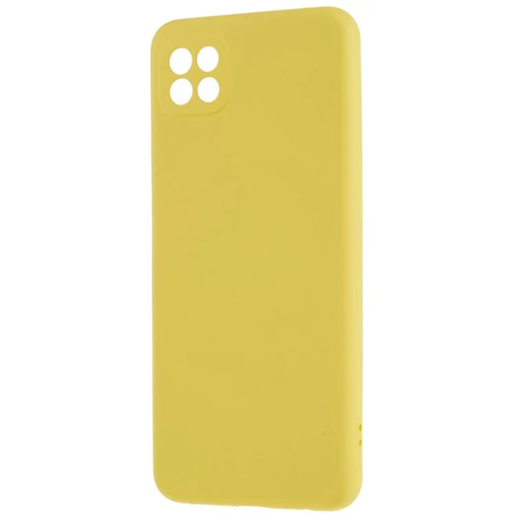 For Samsung Galaxy A22 5G (EU Version) Flexible TPU Anti-Scratch Phone Case Liquid Silicone Texture 2.0mm Thick Camera Protection Back Cover