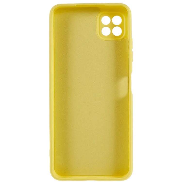 For Samsung Galaxy A22 5G (EU Version) Flexible TPU Anti-Scratch Phone Case Liquid Silicone Texture 2.0mm Thick Camera Protection Back Cover