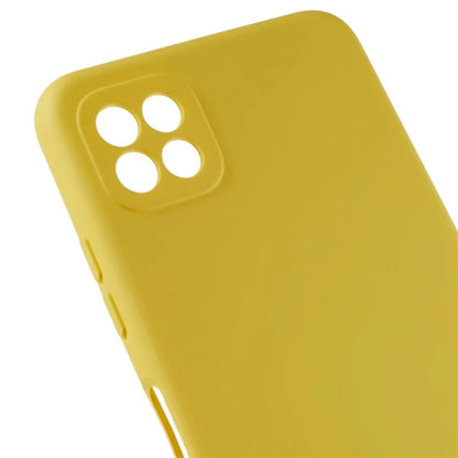 For Samsung Galaxy A22 5G (EU Version) Flexible TPU Anti-Scratch Phone Case Liquid Silicone Texture 2.0mm Thick Camera Protection Back Cover