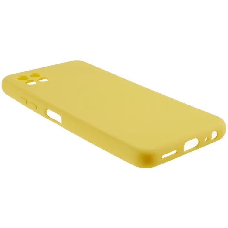 For Samsung Galaxy A22 5G (EU Version) Flexible TPU Anti-Scratch Phone Case Liquid Silicone Texture 2.0mm Thick Camera Protection Back Cover