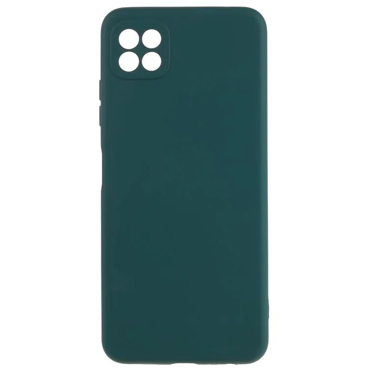 For Samsung Galaxy A22 5G (EU Version) Flexible TPU Anti-Scratch Phone Case Liquid Silicone Texture 2.0mm Thick Camera Protection Back Cover