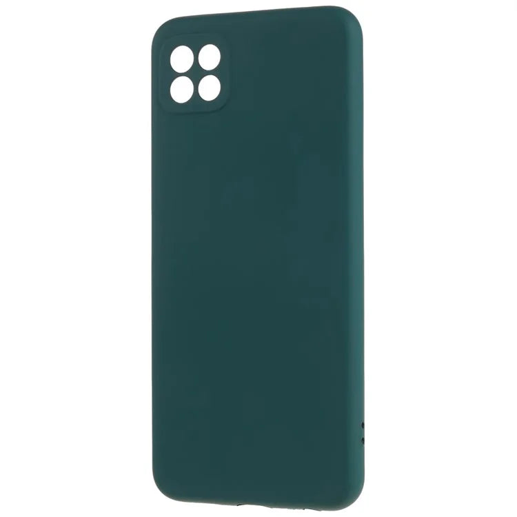 For Samsung Galaxy A22 5G (EU Version) Flexible TPU Anti-Scratch Phone Case Liquid Silicone Texture 2.0mm Thick Camera Protection Back Cover