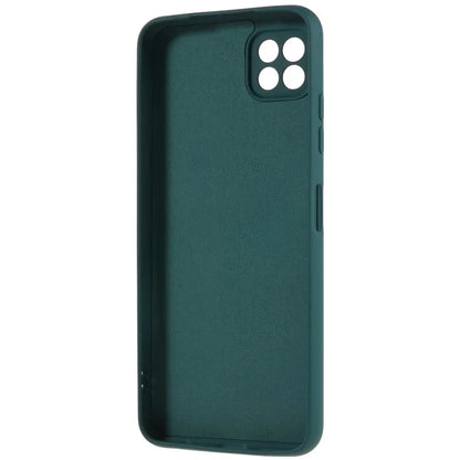 For Samsung Galaxy A22 5G (EU Version) Flexible TPU Anti-Scratch Phone Case Liquid Silicone Texture 2.0mm Thick Camera Protection Back Cover