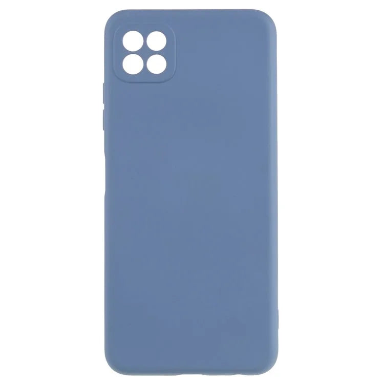 For Samsung Galaxy A22 5G (EU Version) Flexible TPU Anti-Scratch Phone Case Liquid Silicone Texture 2.0mm Thick Camera Protection Back Cover
