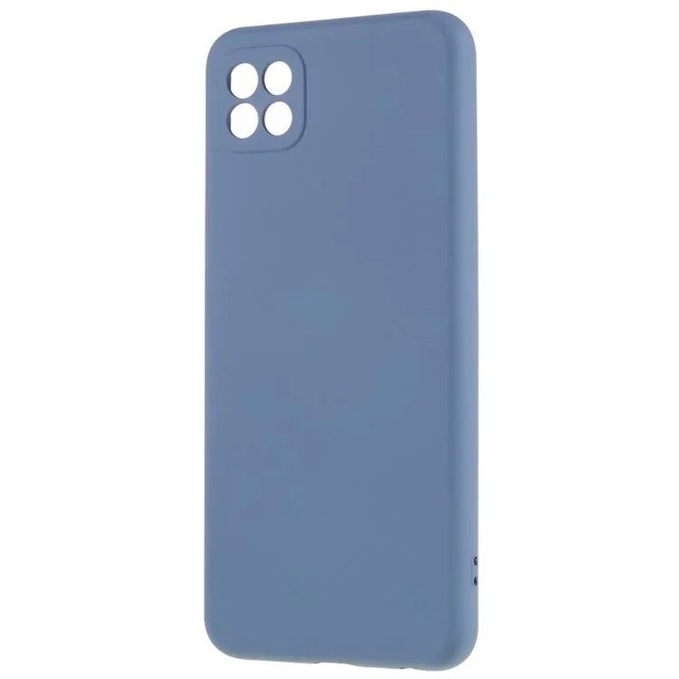 For Samsung Galaxy A22 5G (EU Version) Flexible TPU Anti-Scratch Phone Case Liquid Silicone Texture 2.0mm Thick Camera Protection Back Cover