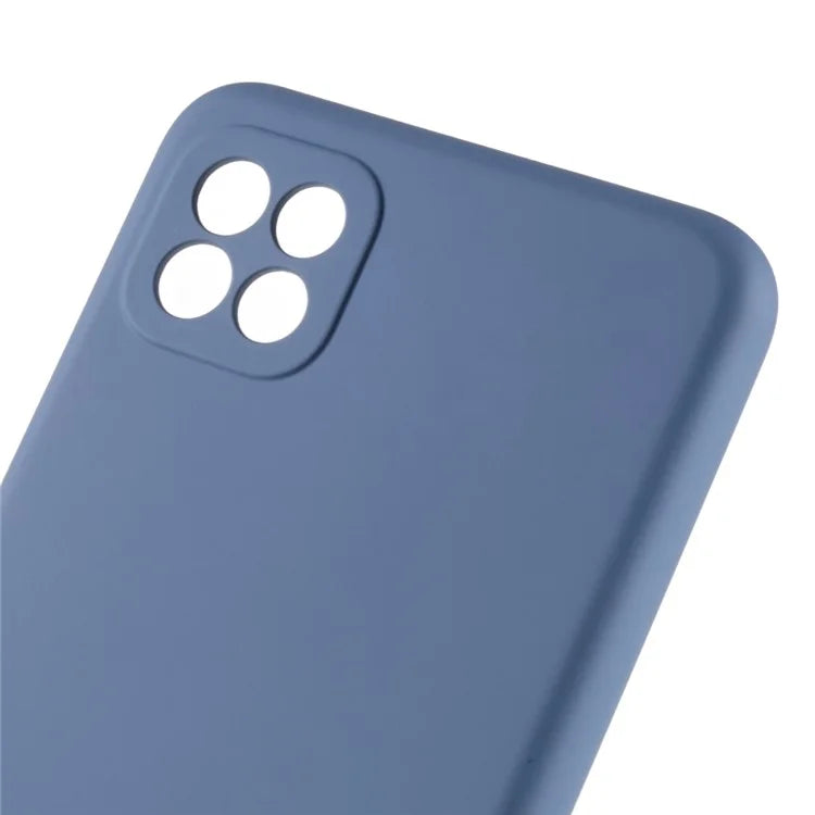 For Samsung Galaxy A22 5G (EU Version) Flexible TPU Anti-Scratch Phone Case Liquid Silicone Texture 2.0mm Thick Camera Protection Back Cover