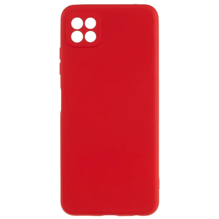 For Samsung Galaxy A22 5G (EU Version) Flexible TPU Anti-Scratch Phone Case Liquid Silicone Texture 2.0mm Thick Camera Protection Back Cover