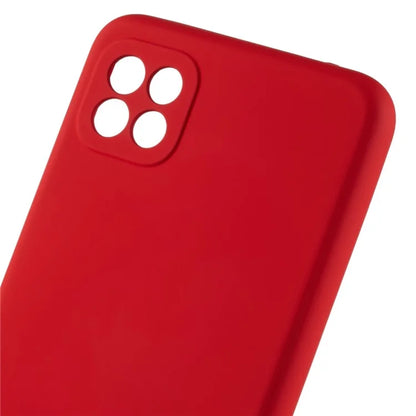 For Samsung Galaxy A22 5G (EU Version) Flexible TPU Anti-Scratch Phone Case Liquid Silicone Texture 2.0mm Thick Camera Protection Back Cover