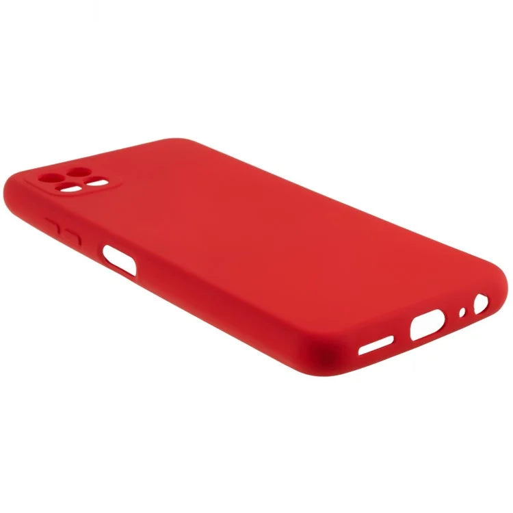 For Samsung Galaxy A22 5G (EU Version) Flexible TPU Anti-Scratch Phone Case Liquid Silicone Texture 2.0mm Thick Camera Protection Back Cover