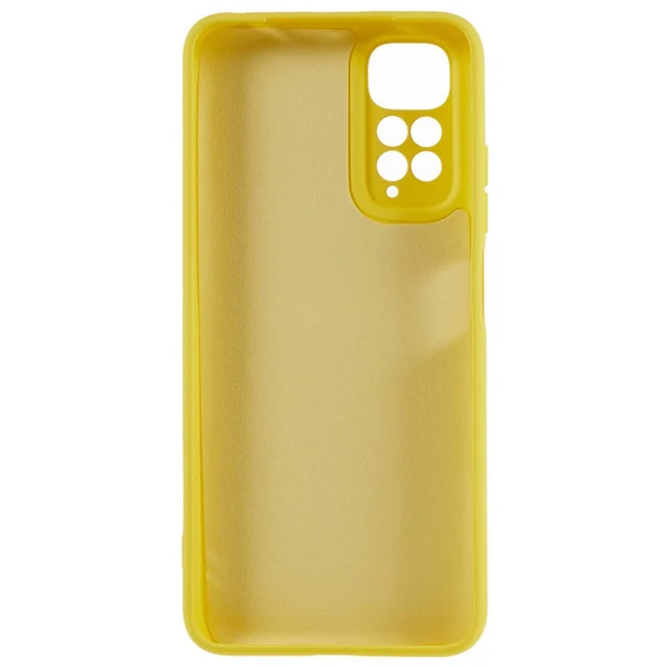For Xiaomi Redmi Note 11S 4G Liquid Silicone Texture Feeling Phone Anti-drop Cover 2.0mm Thick Arc Edge TPU Case