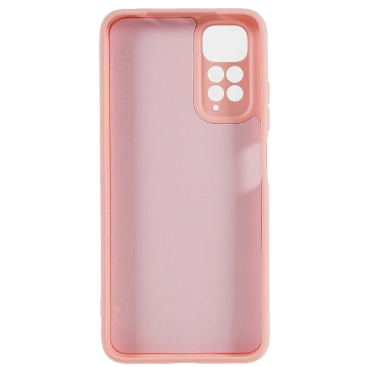 For Xiaomi Redmi Note 11S 4G Liquid Silicone Texture Feeling Phone Anti-drop Cover 2.0mm Thick Arc Edge TPU Case