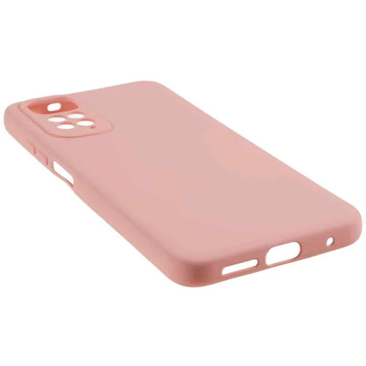 For Xiaomi Redmi Note 11S 4G Liquid Silicone Texture Feeling Phone Anti-drop Cover 2.0mm Thick Arc Edge TPU Case